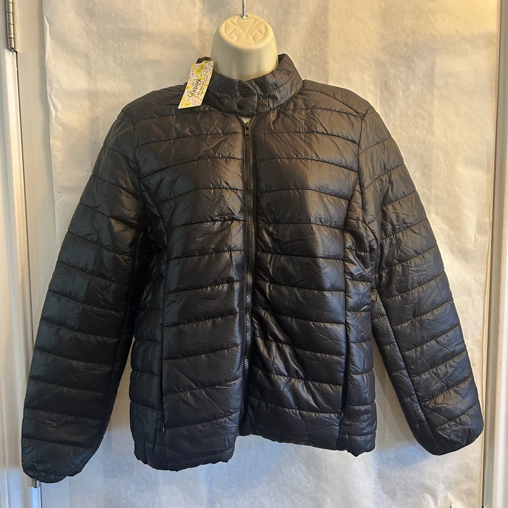 Daisy Black Puffer‎ women’s Jacket NWT Sz-M. CC5